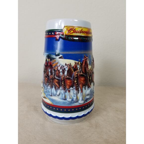 Budweiser Beer Stein Mug Guiding the Way Home 2002 Handcrafted Brazil Ceramarte - Picture 4 of 12